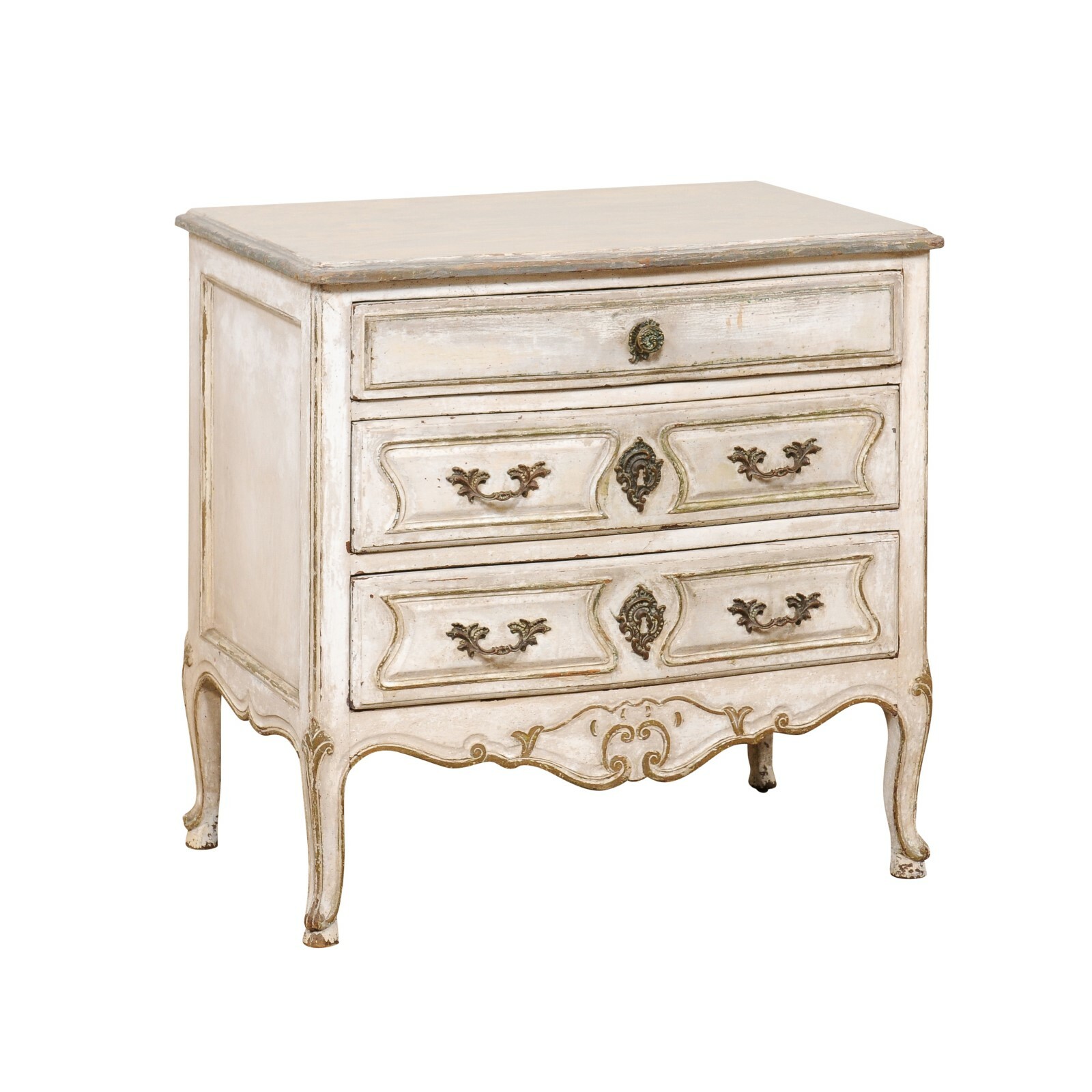 marionet water Onderdrukking Petite Antique French Commode, Off-White | 1340 | A. Tyner Antiques